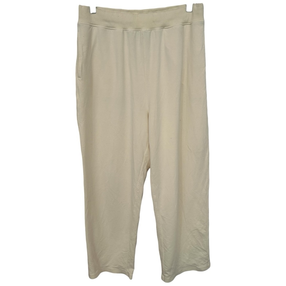 Varley Women’s Cream Wide-Leg Cropped Pants Sz M
